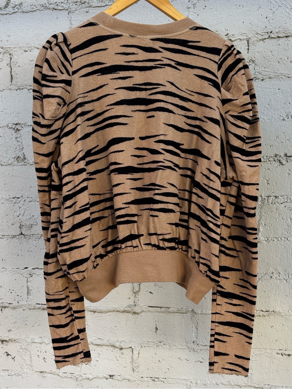 Free People Zaza Zebra Pullover Top Size M - Picture 7 of 12